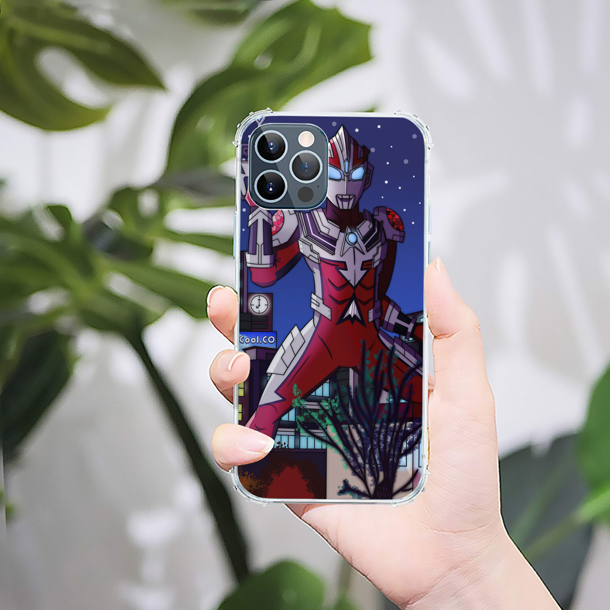 （画像用） ウルトラマン Ultraman 【iPhone 12シリーズ対応】透明スマホケース（クリアソフトケース）